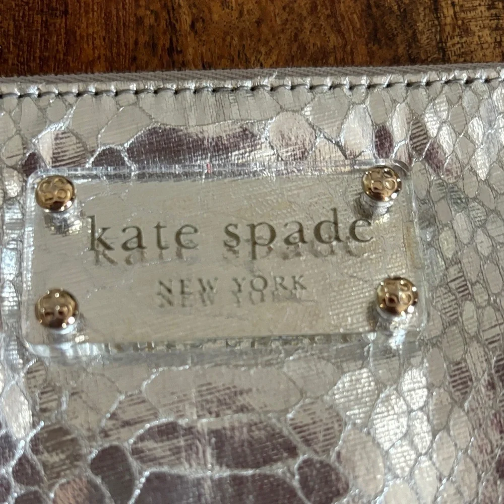 Kate Spade Foiled Again Gia crocodile clutch 10 x 7.5 #0215